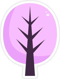 Arbre rose
